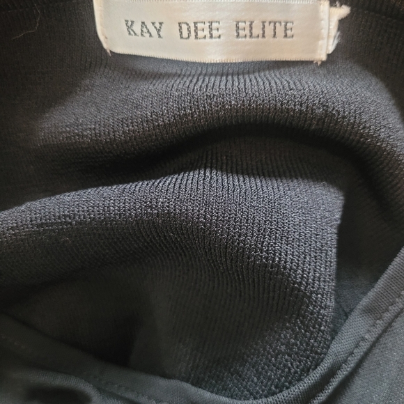 Kay Dee Elite Black Top with Rhinestone Detailed Front M - Picture 7 of 7